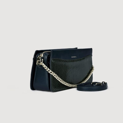 ‎ شنطة نسائية من الجلد باللون الأخضر