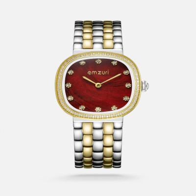 ‎ ساعة نسائية ستيل بلون فضي وذهبي