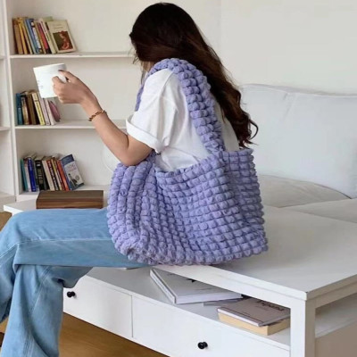 ‎ شنطة نسائية قماش باللون الأزرق