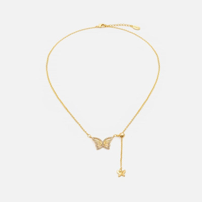 ‎ سلسال نسائي بتصميم كلاسيك بلون ذهبي