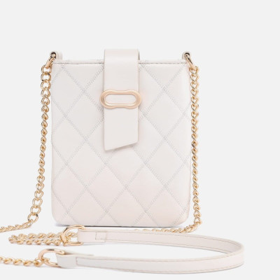 ‎ شنطة نسائية طولية باللون الأبيض