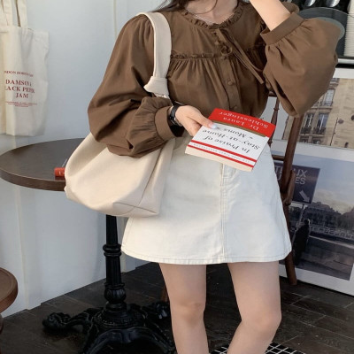 ‎ شنطة نسائية من الجلد بلون أبيض