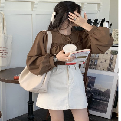 ‎ شنطة نسائية من الجلد بلون أبيض