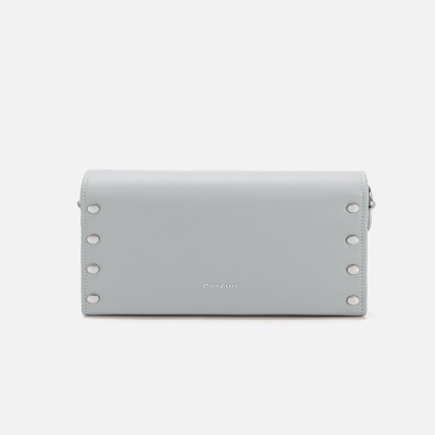 ‎ شنطة نسائية من الجلد بلون أزرق