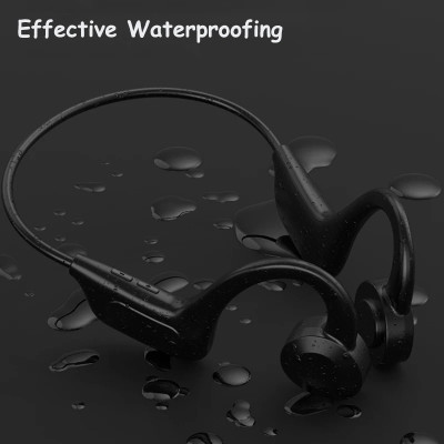 سماعات توصيل عظمية حقيقية مع بطاقة TF سماعة أذن ري...