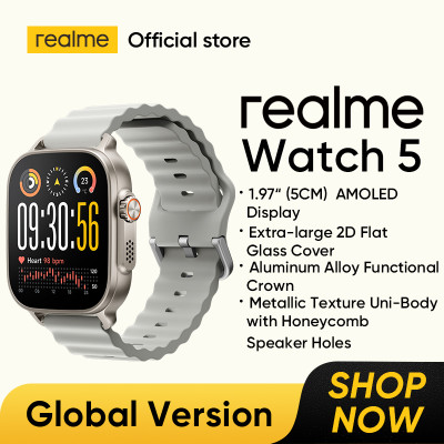ساعة Realme 5 الذكية الإصدار العالمي 1.97 بوصة شاش...