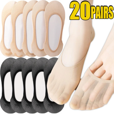 10/20pairs جوارب شفافة غير مرئية للنساء الصيف رقيق...