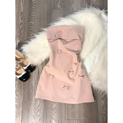 فستان قصير المرأة القوس تصميم أنيق