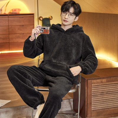 طقم بيجاما من الفلانيل بأكمام طويلة للرجال