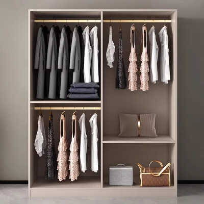 خزانة خشبية من القماش مفتوحة وبسيطة وحديثة لخزانة...