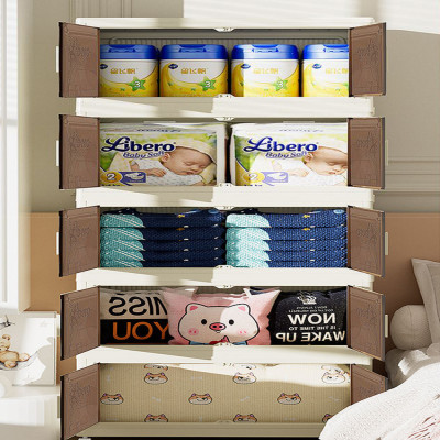 خزانة تخزين صندوق بلاستيكي شفاف قابل للطي خزانة مل...