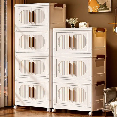 صناديق تخزين قابلة للطي مع أبواب وعجلات ، صناديق خ...