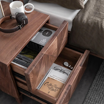 أمريكا الشمالية الجوز الأسود طاولة السرير الحد الأ...