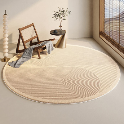 سجاد حديث وبسيط لغرفة المعيشة، سجادة مستديرة سميكة...
