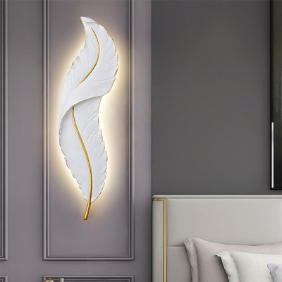 مصابيح حائط إبداعية من الريش ، مصابيح ليد حديثة ،...