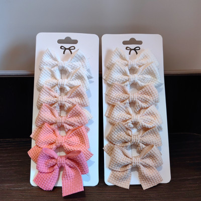 6 قطعة دبوس الشعر القطني الناعم فتاة الحلو منقوشة...