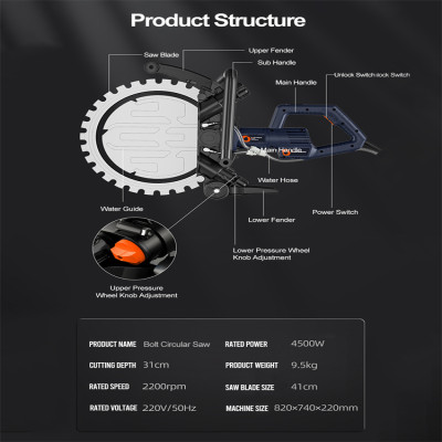 منشار حلقي جديد عالي الجودة بدون فرش بقدرة 4500 وا...