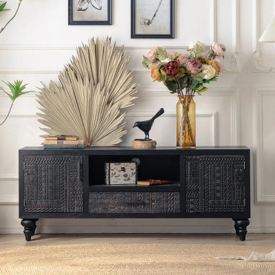 خزانة عرض فاخرة من الخشب الصلب ، بوفيه مفتوح ، خزا...