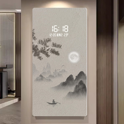 ساعة حائط كبيرة الحجم بتصميم فني تجريدي، ساعة كوار...