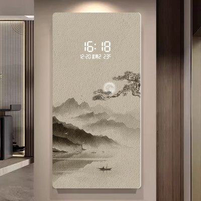 ساعة حائط كبيرة الحجم بتصميم فني تجريدي، ساعة كوار...