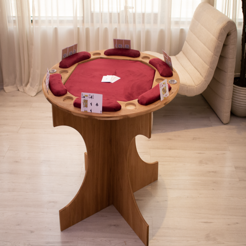 طاولة كنكان 6 أشخاص مرتفعه قشرة سنديان FL5-3