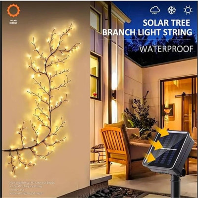 96 المصابيح الشمسية الصفصاف الكرمة ضوء في الهواء ا...