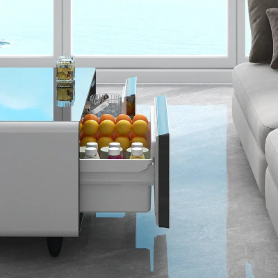 طاولة قهوة ذكية متعددة الوظائف للصيف، تجمع ثلاجة ص...