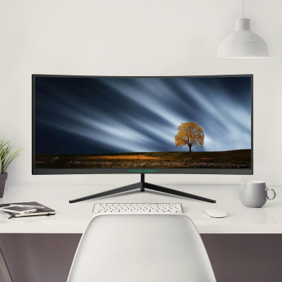 شاشة عرض ألعاب منحنية من TITAN ARMY مقاس 30 بوصة 2...