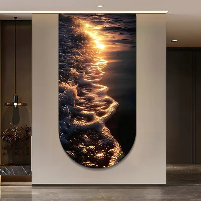 المحيط موجة مدخل مدخل الديكور اللوحة Led ديكور الم...