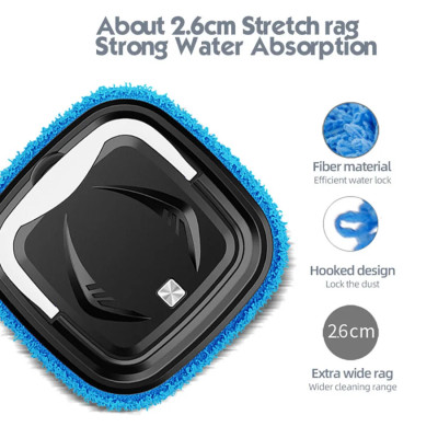 روبوت العناية بالأرضيات المنزلية، قابل لإعادة الشح...