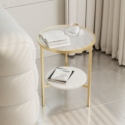 أريكة طاولة جانبية لوح زجاجي