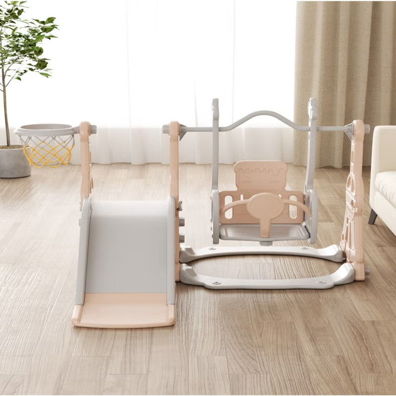 زحليقة مع مرجيحة للأطفال مع كرة سلة 140*122*98 سم...