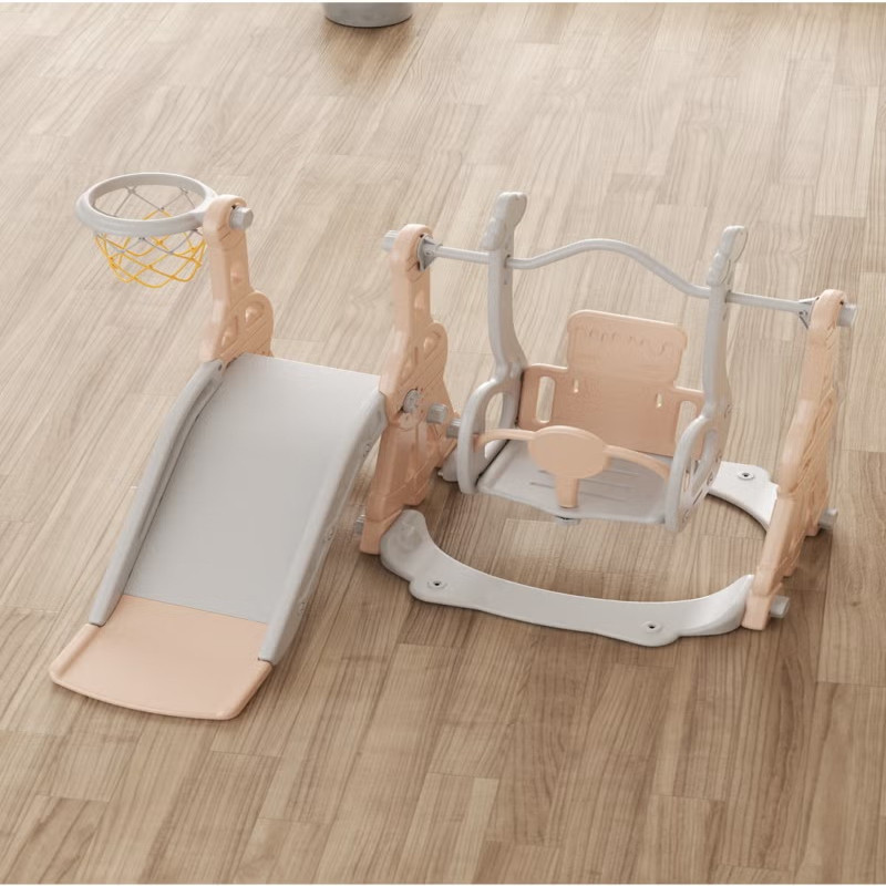 زحليقة مع مرجيحة للأطفال مع كرة سلة 140*122*98 سم...