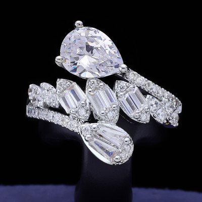 بارع 4 قطعة سوبر فاخر زركون الزفاف الزفاف زي حفلة...