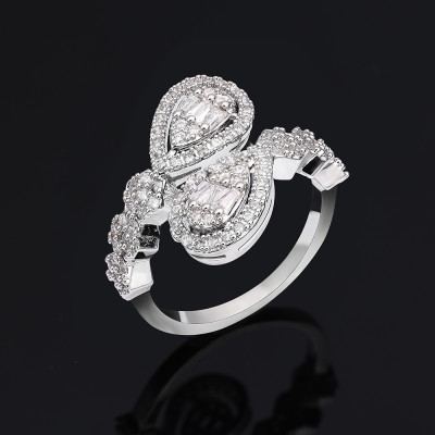 مجموعة مجوهرات زفاف فاخرة مكونة من 4 قطع للنساء أق...