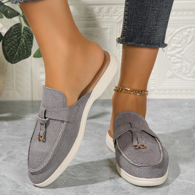 2024 ربيع جديد نمط المرأة النعال نصف ملابس خارجية...