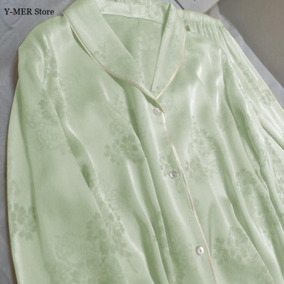 الأصفر الجاكار منامة فام النساء ملابس المنزل الأني...