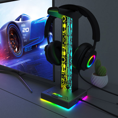 RGB الألعاب سماعة حامل 10 تأثيرات الإضاءة سماعة حا...