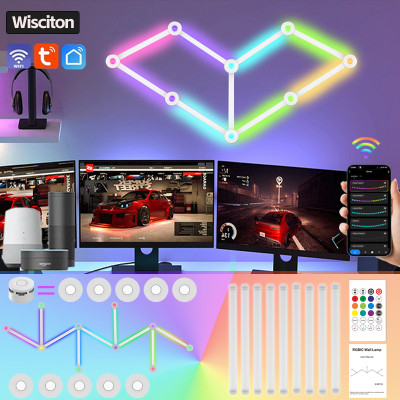 مصابيح الحائط الذكية RGB WiFi – مصباح LED بار لتزي...