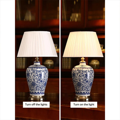 KERWIN الحديثة السيراميك مصابيح طاولة LED يعتم الص...