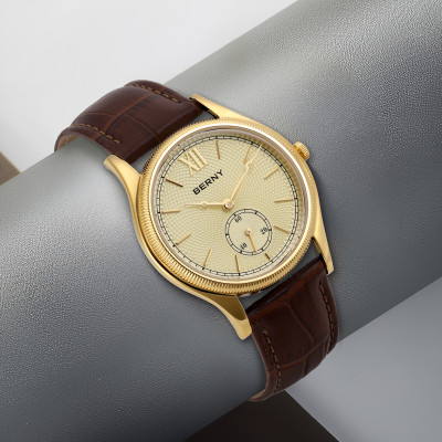 ساعات بيرني الفاخرة للرجال، فستان كلاسيكي رفيع للغ...