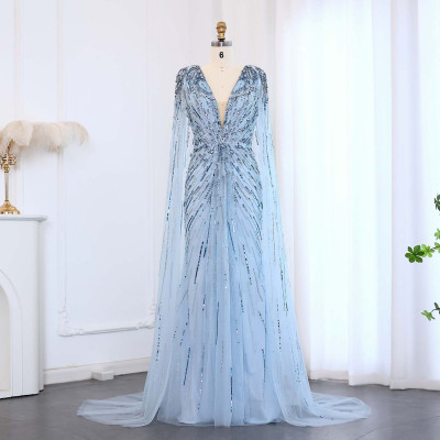 Sharon Said Luxury Crystal Sage Green Evening Dres...