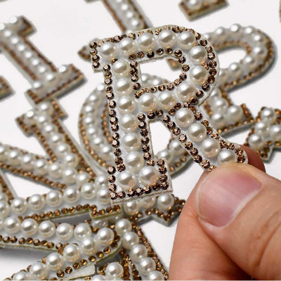 A-Z الحديد على بقع رسائل بقع الجينز شارة زين اللؤل...