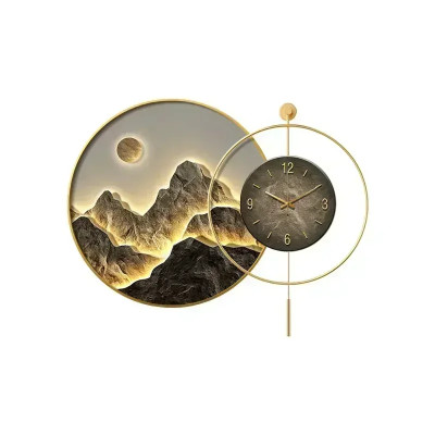 اللوحة الزخرفية مع ساعة الظهر معلقة الراقية غرفة ا...