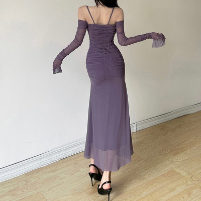 فستان ميدي نسائي ضيق أنيق ومثير بتصميم عصري جذاب