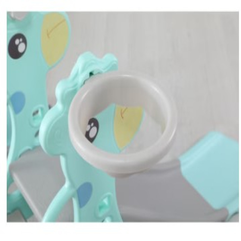 زحليقة علي شكل غزال مع مرجيحة , حلقة كرة سلة و موس...