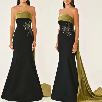 فستان سهرة نسائي جيرسي مميز جداً يثبت حضورك وبقوة