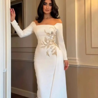 Saudi Arabia Long Sleeves Prom Dresses Evening Dre...