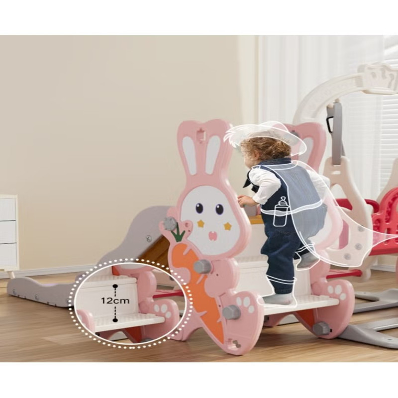 زحليقة علي شكل أرنب مع مرجيحة وسلم تسلق و حلقة كرة...