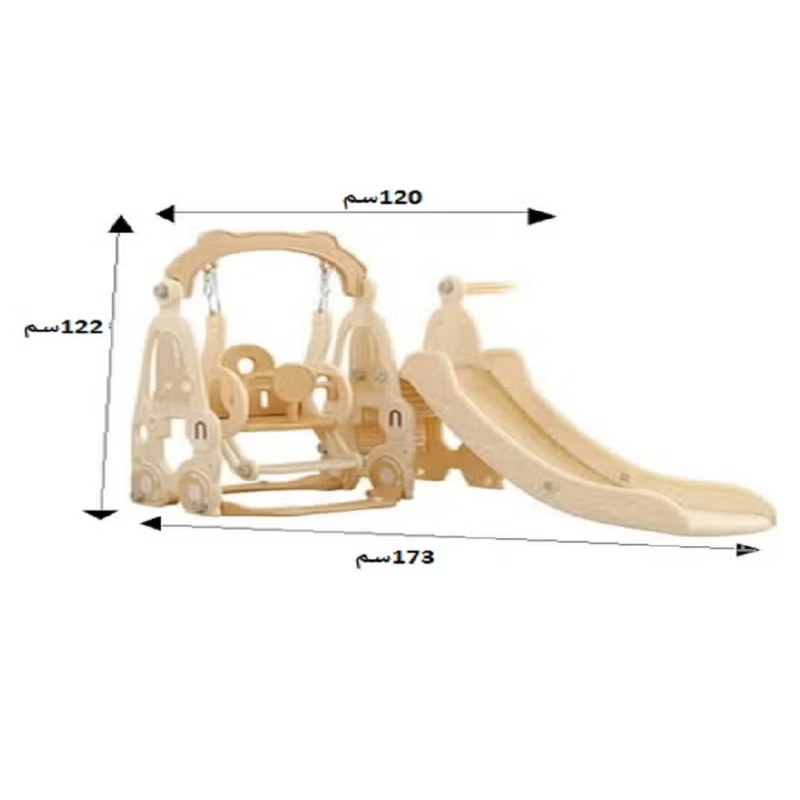 زحليقة علي شكل سيارة مع مرجيحة وحلقة كرة سلة 3*1 ,...